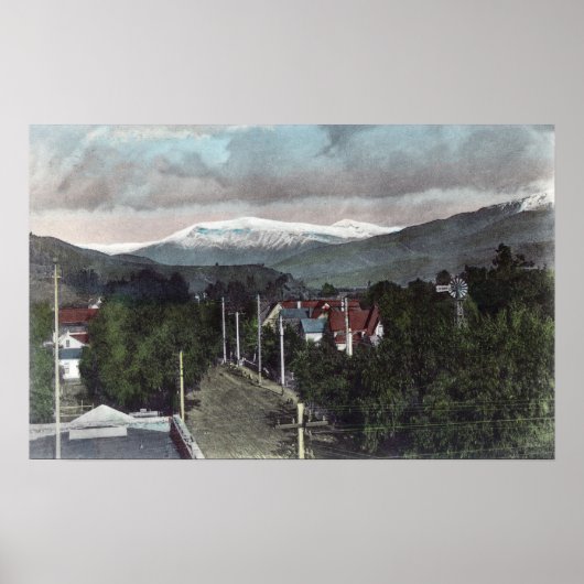 山Topo View from CitySanta Paula, CA ポスター (正面)