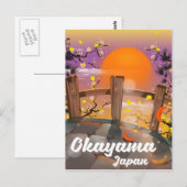 岡山の日本の花ポスター ポストカード (正面/裏面)