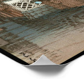 岡山蓮居川瀬新版画の鐘楼 ポスター (角)