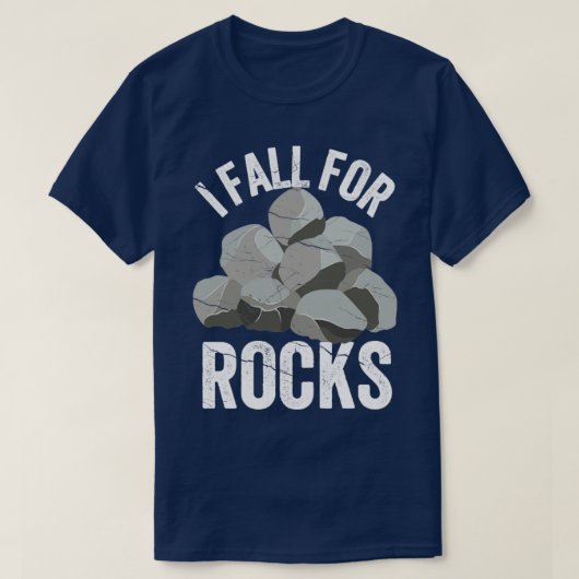 岩おもしろい狩り地質学者I秋Rocks3 Tシャツ (デザイン正面)