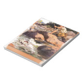 岩からの魚釣り ノートパッド (回転)