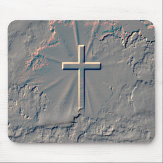 岩から飛び出すクロス マウスパッド
