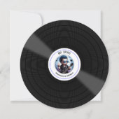 「岩が一つ！」 ビニールレコードロックスター1st誕生日 招待状 (正面)