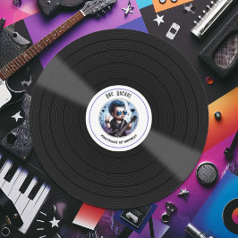 「岩が一つ！」 ビニールレコードロックスター1st誕生日 招待状