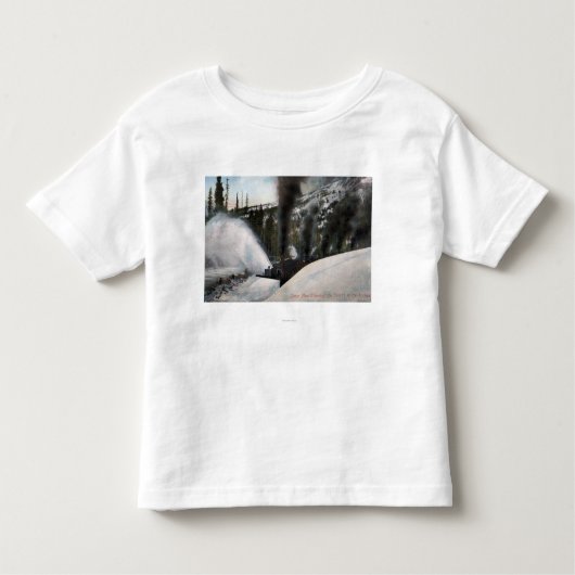 岩が多いの除雪機の鉄道清算トラック トドラーTシャツ (正面)