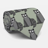 岩が多いアライグマ ネクタイ (ロール)