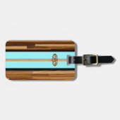 岩が多いポイントハワイアンによって設計されるフェイクな木 ラゲッジタグ (正面横)