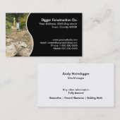 岩が多い建築敷地の坑夫 名刺 (正面/裏面)