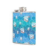 岩が多い海パターン フラスク (左)