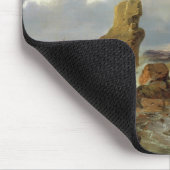 岩が多い海岸の波、1835年 マウスパッド (コーナー)