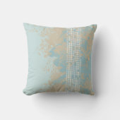 岩が多い砂を点を打ちます抽象芸術に1つの味方された枕浜に引き上げて下さい クッション (正面)