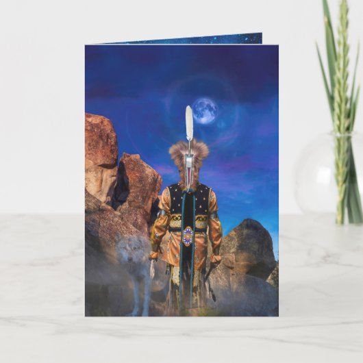 岩が語れるオオカミ精神 カード (正面)