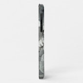 岩だらけの海の海岸の白黒写真 Case-Mate iPhoneケース (裏面/左)