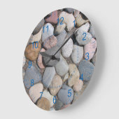 岩でいっぱいの大きな丸い壁時計 ラージ壁時計 (傾斜)