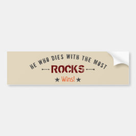 岩で死ぬ者が勝つ！ロックハウンド バンパーステッカー