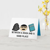 岩と懸命の間のグリーティングカード カード (黄色い花)