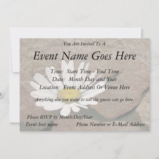 岩と懸命の間 招待状 (正面)