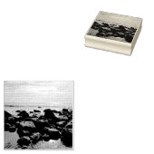 岩と波 ラバースタンプ (押印)