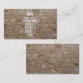 岩と石の壁 名刺 (正面/裏面)