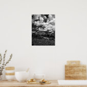 岩と雲BW ポスター (キッチン)