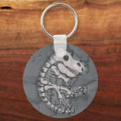 岩に囲まれた化石 キーホルダー (正面)