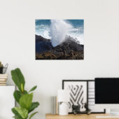 岩に波を打つ ポスター (ホームオフィス)