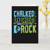 岩に登る カード (黄色い花)