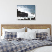 岩に砕ける波 キャンバスプリント (インサイチュ (寝室))