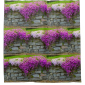 岩に覆われたフロックス シャワーカーテン (正面)