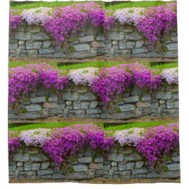 岩に覆われたフロックス シャワーカーテン