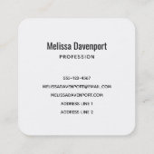 岩に覆われた海岸が美しい熱帯海 スクエア名刺 (裏面)