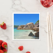 岩に覆われた海岸が美しい熱帯海 スタンダードカクテルナプキン (インサイチュ)