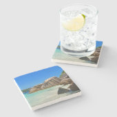 岩に覆われた海岸が美しい熱帯海 ストーンコースター (横)