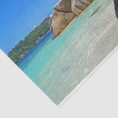 岩に覆われた海岸が美しい熱帯海 薄葉紙 (詳細)