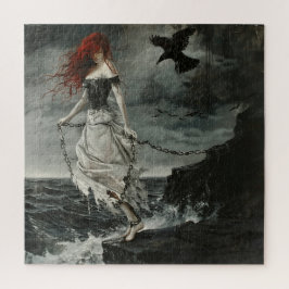 岩に鎖でつながれた ジグソーパズル