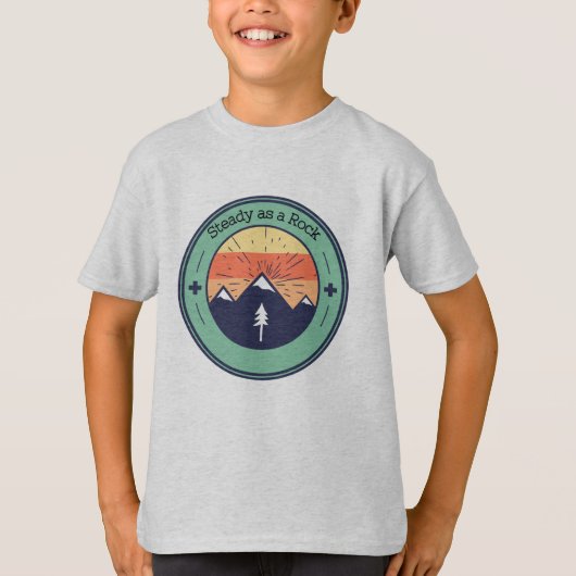 岩のようにしっかり Tシャツ (正面)