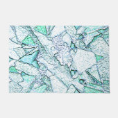 岩のように、シアンとミントの混合物のアペラス ドアマット (正面)