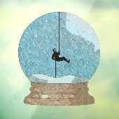 岩のクライマーロープを撃退する雪のユニーク球体 ウィンドウサイン (シート3)