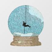 岩のクライマーロープを撃退する雪のユニーク球体 ウィンドウサイン (シート)