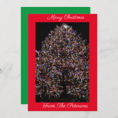 岩のクリスマスライトカスタムメリークリスマス シーズンカード (正面/裏面)