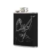 岩のシルエットミュージシャン フラスク (左)