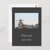 岩のスタッキングアートはビーチで。撮影はHao zhang ポストカード (正面/裏面)