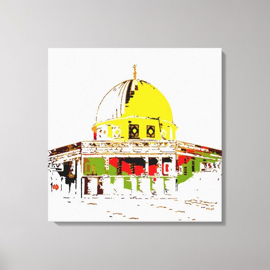 岩のドーム – 平和の象徴 キャンバスプリント (正面)