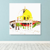 岩のドーム – 平和の象徴 キャンバスプリント (インサイチュ (ウッドフロア))