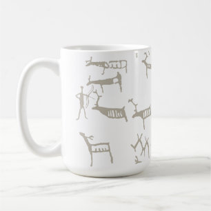 岩のペトログラフ 古代ヨーロッパの狩猟 鹿 コーヒーマグカップ