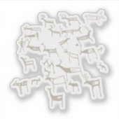 岩のペトログラフ 古代ヨーロッパの狩猟 鹿 シール (正面)