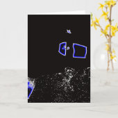 岩のボディボード カード (黄色い花)