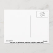 岩の上から見るNYC ポストカード (裏面)