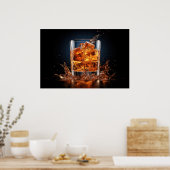 岩の上にウイスキー ポスター (キッチン)