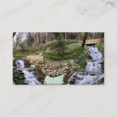 岩の上に二重の滝が短い 名刺 (裏面)